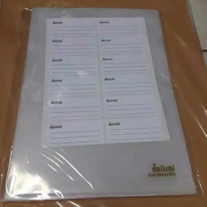 

Map L Daichi Ukuran A4 / Clear Sleeve A4 9001 Plastik Bening/Putih #Gratisongkir
