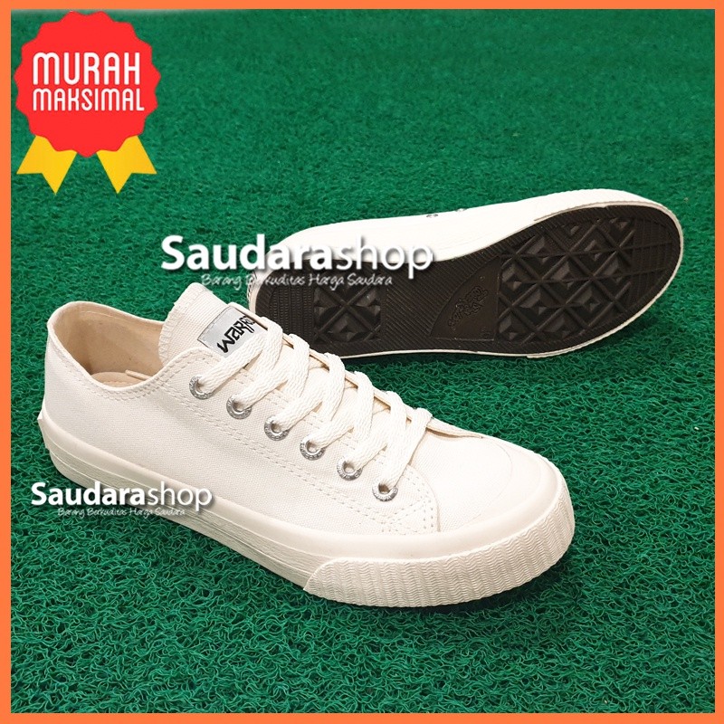 Sepatu Warrior Venus White LC / Warrior Venus Putih Low /Warrior Venus Putih Pendek