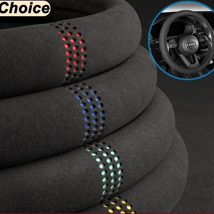 OBRAL Toyota Kijang Kapsul Cover Stir Mobil Kulit Domba Asli Suede Leather