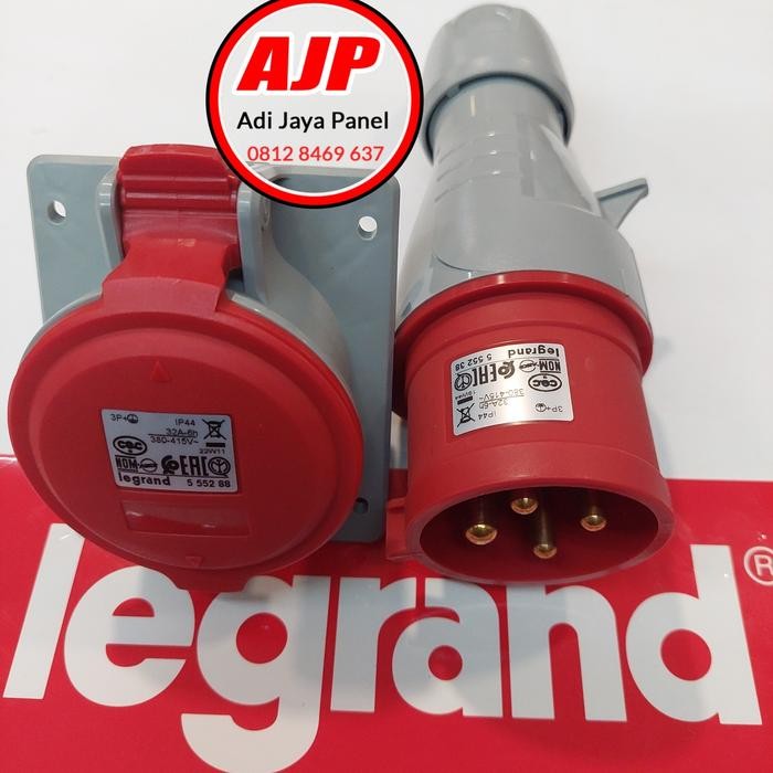 1set panel mounting legrand 32a 3phase 4pin ip 44