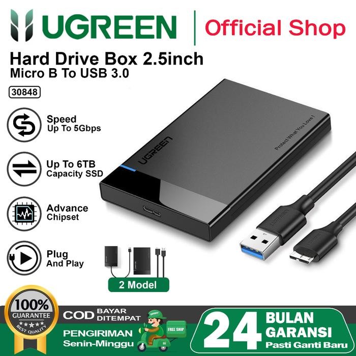 Casing Enclosure Hard Disk External 2,5 "SATA USB 3.0 UGREEN *