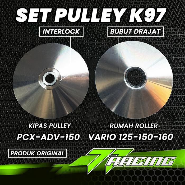 PREMIUM PULLEYSET CUSTOM BUBUT, (PCX 150-ADV 150, VARIO 125 OLD-VARIO 150.) RUMAH ROLLER BUBUT