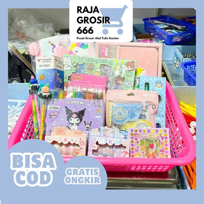 

YOK DI CO.! PAKET ALAT TULIS 1000 GRAM PREMIUM ISI ALAT TULIS MEWAH PAKET PILIH SEPUASNYA TANPA
