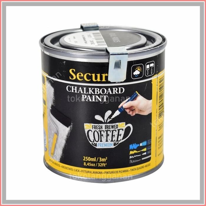 

MURAH..!! SECURIT CAT CHALKBOARD 250 ML - HITAM