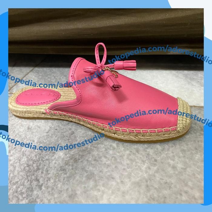 Coach Pink Rare Leather Cassidy Espadrille - 100% Original Usa