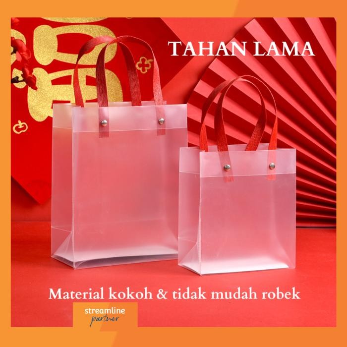 BERKUALITAS BENLY Kantong hampers transparant ramadhan/goodie bag/paper bag bening