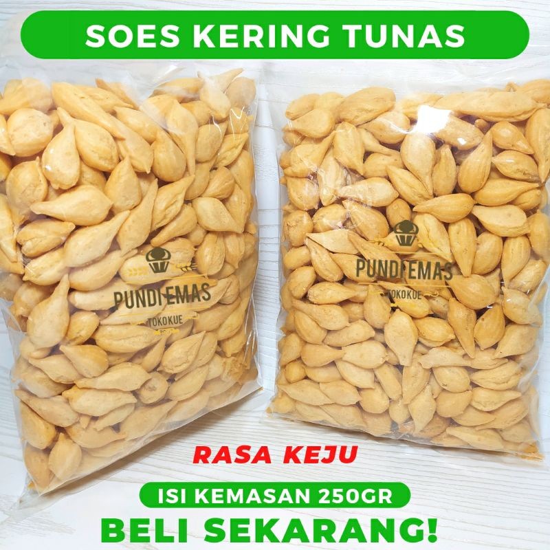 

Soes Keju Tunas Kue Soes Kering Rasa Keju Makanan Ringan Isi 250 Gram Soes Bandung