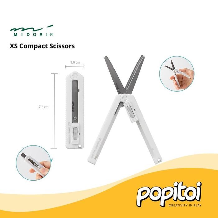 

Midori Xs Compact Scissors Gunting Mini Lipat Japan