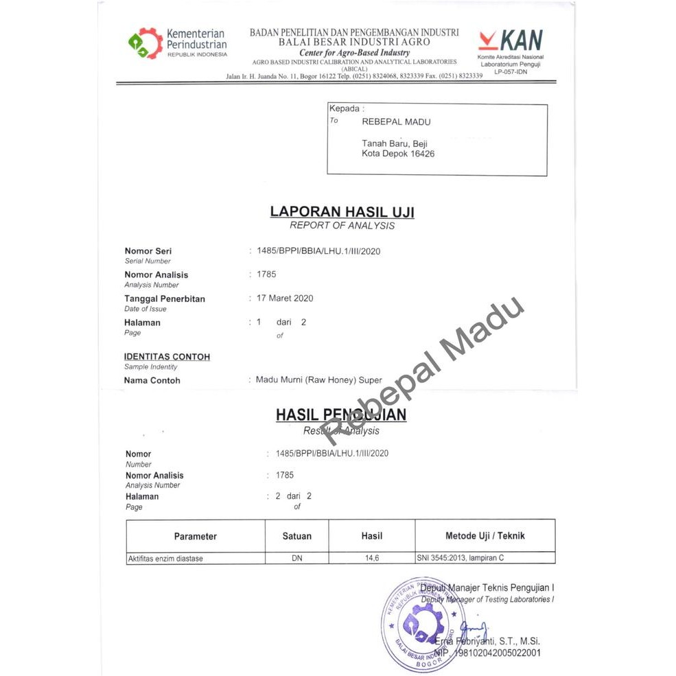 

Rebepal Madu Murni Asli Indonesia Premium Honey - 1 Kg