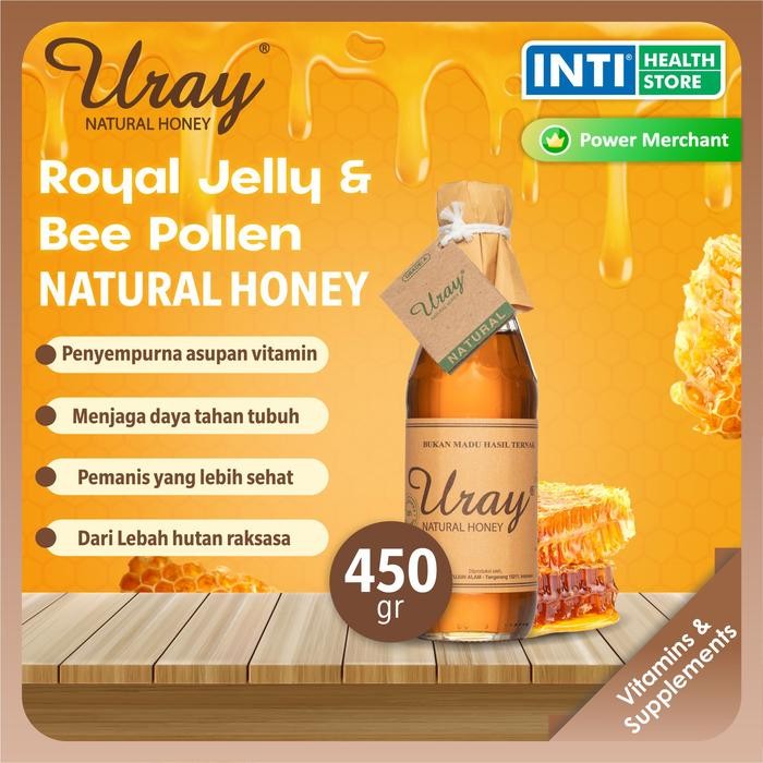 

Madu Uray Natural Honey Royal Jelly & Bee Pollen 450Gr Madu Murni