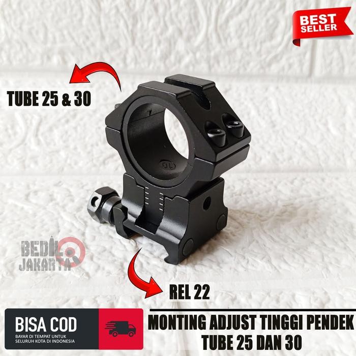 Monting Adjust Tinggi Pendek Mounting Teleskop Rel 22 Tube 25 Dan 30
