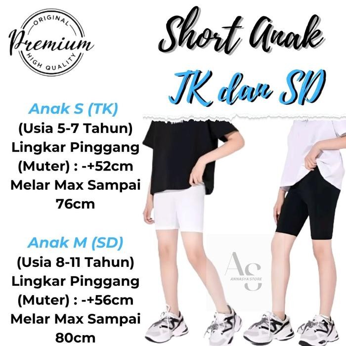 CELANA PENDEK SHORT PANTS DALAMAN ANAK PEREMPUAN LEGGING ANAK PENDEK TK SD