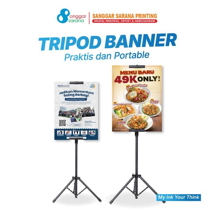 CETAK TRIPOD BANNER STAND BANNER DISPLAY BANNER FOAM BOARD IMPRABOARD