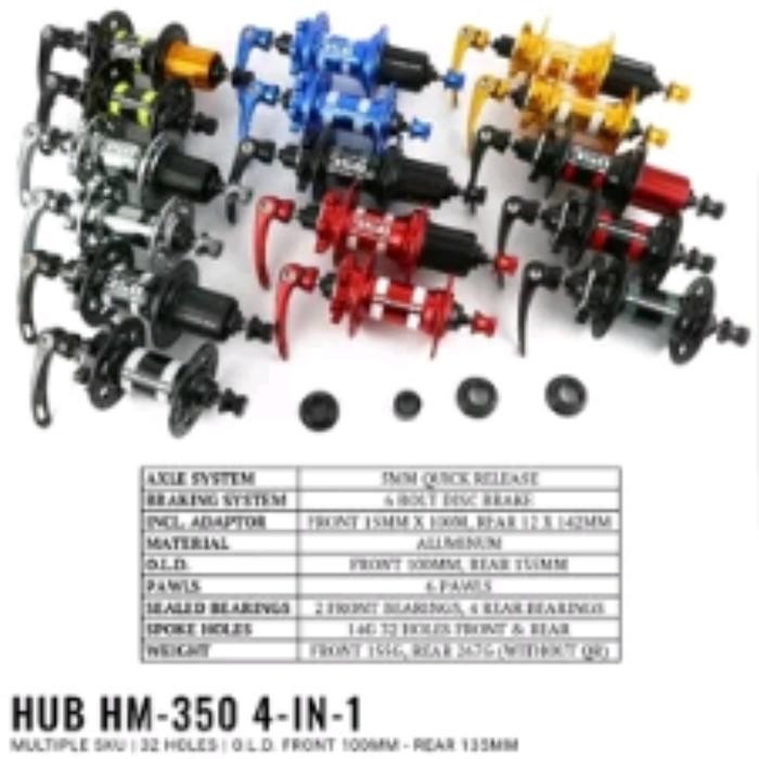 Hub Freehub Strummer Mt350 32H 4 In 1 Bisa Ta Dan Qr Bearing 6 Pawls