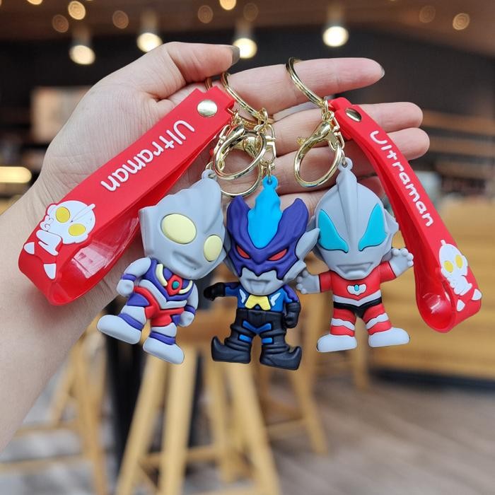 Gala Galore Gantungan Kunci Ultraman Keychain Gantungan Tas Ransel Ultraman Super Hero Boneka Kartun