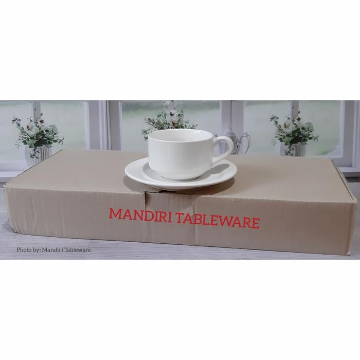 Cangkir Set Putih Polos / Kopi / Teh