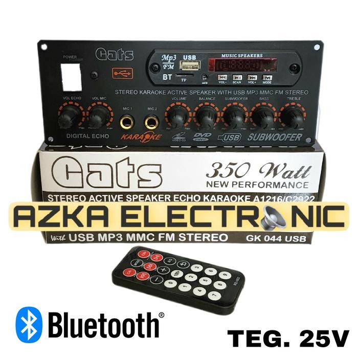Mantap- Kit Power Amplifier Speaker Aktif Stereo Plus MP3 Bluetooth 350W