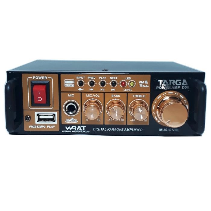 Mantap- Amplifier Mini Targa D-06 Power Ampli Bluetooth Stereo Karaoke