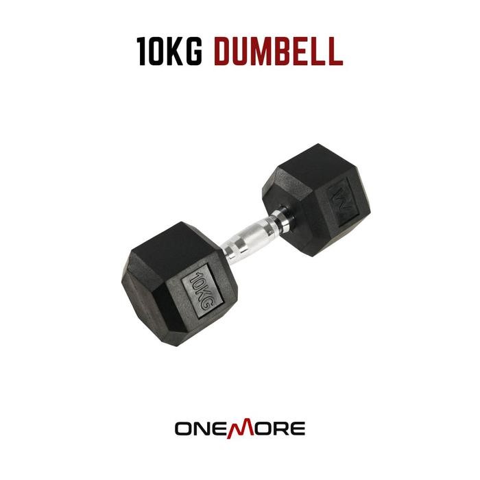 ONE MORE Dumbell Hexagonal 10kg Barbel