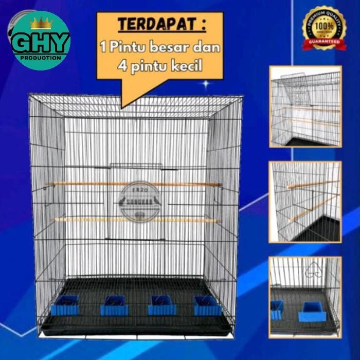 sangkar umbaran / kandang ternak burung super jumbo 75x45x90cm