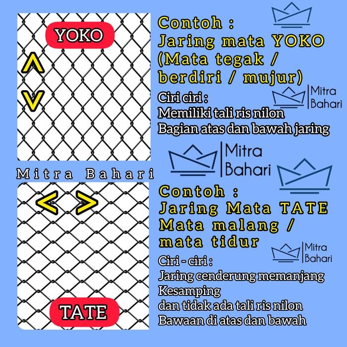 Jaring Ikan 0.20 50X100 Yoko (Mata Tegak) Pukat 020 Jaring Ikan Cod #Gratisongkir