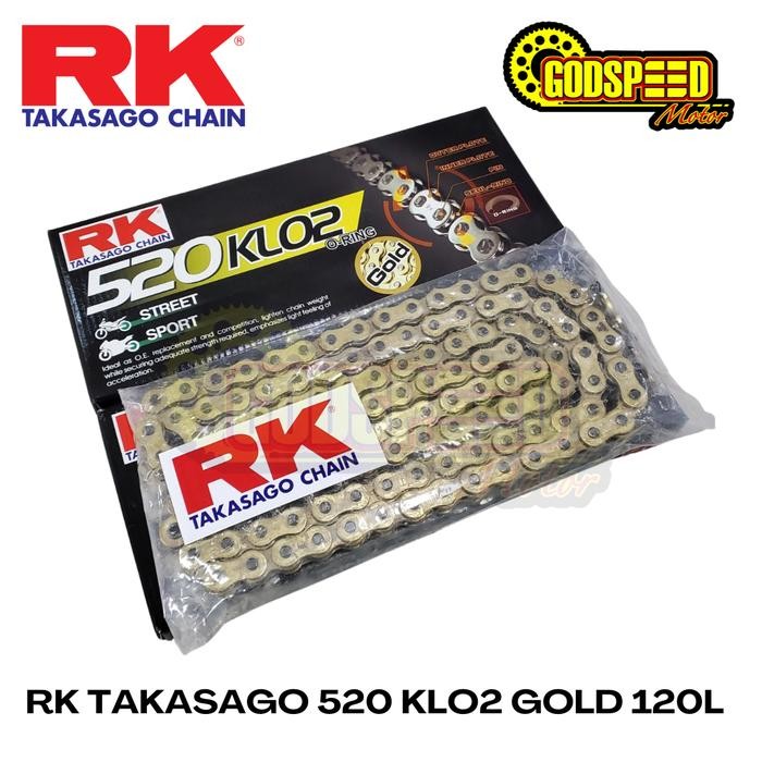 Rantai Rk Takasago Klo2 Oring Gold 520 120L Zx25 Cbr250Rr R25 Er6 Z800