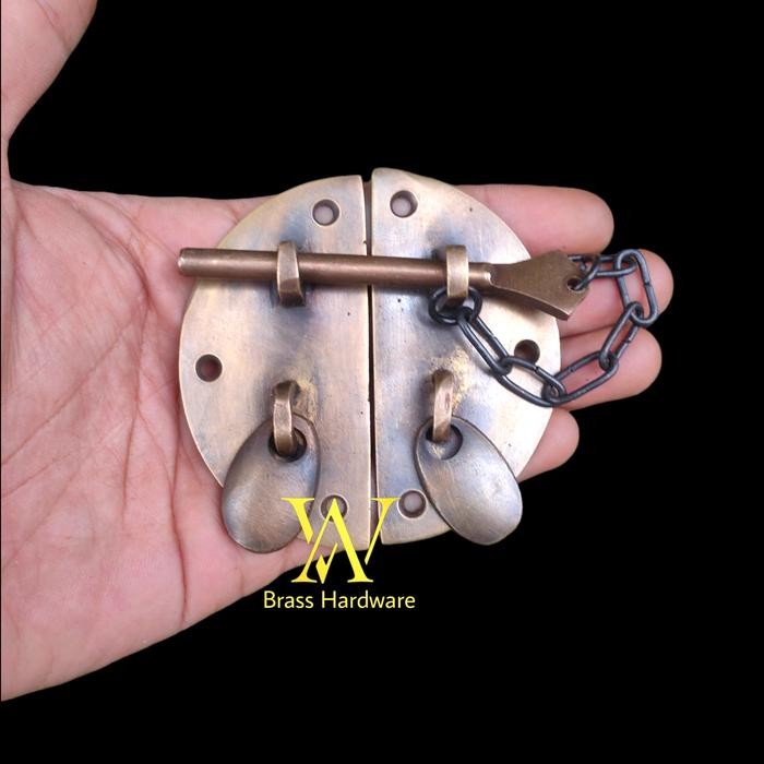 Overpal Kuningan Pintu Antik Motif Polos Antik 7,5 cm