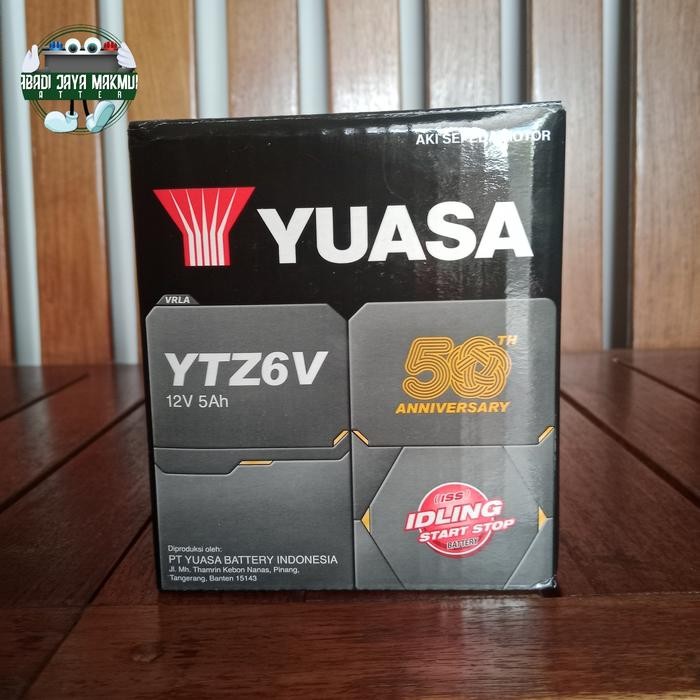 Aki Motor Honda CB150R, CBR 150, Vario 125 YTZ6V Yuasa MF (aki kering)