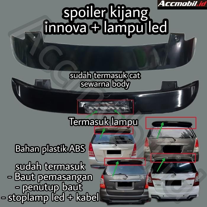 PREMIUM spoiler kijang innova plastic dengan lampu