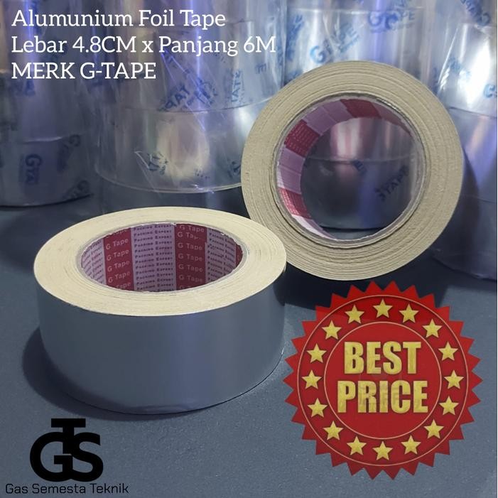 ALUMUNIUM FOIL TAPE MERK G-TAPE JUMBO LAKBAN ALUMUNIUM FOIL TEBAL G TAPE