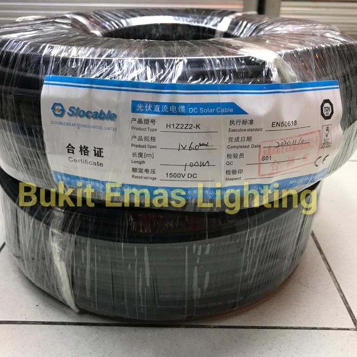 Kabel Pv 1X6Mm Solar Panel Xlpe Xlpo Slocable