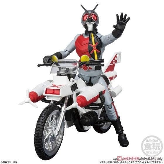 shodo x showa kamen rider x + cruiser bike bandai rare
