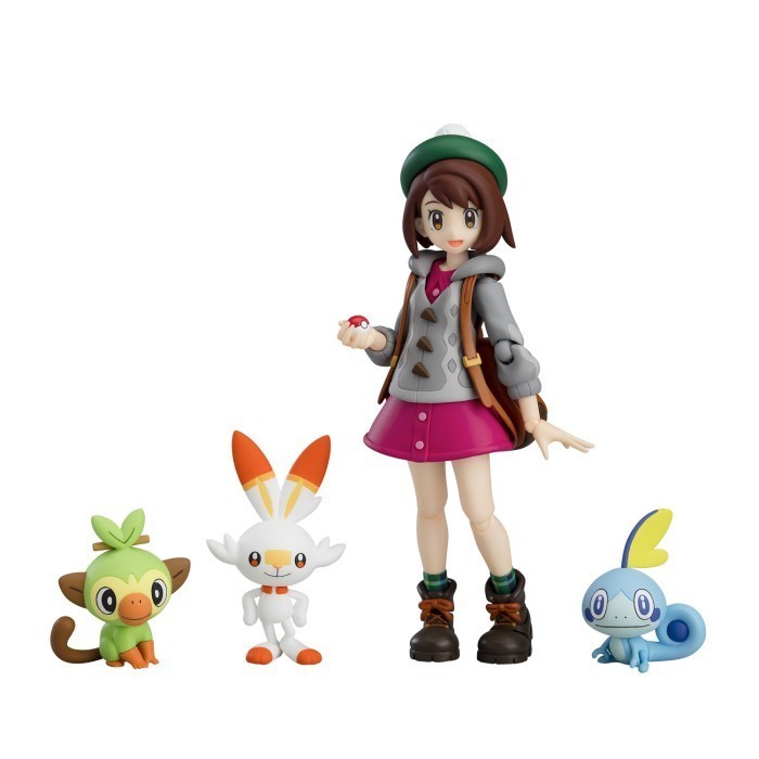 Pokemon Figma Gloria Yuuri Scorbunny Sobble Grookey Action Figure