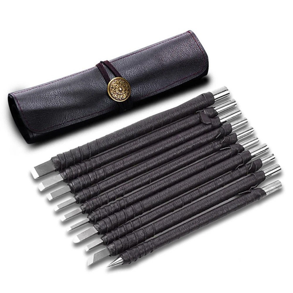 

Ukir Seni Pahat Kayu 1 Set Super Tajam Kecil Anti Slip Carving Tool Tungsten Steel 10 PCS