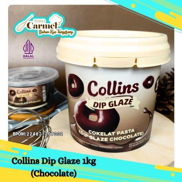 

New Collins Dip Glaze Coklat 1kg - Topping Donat / Pisang Nugget