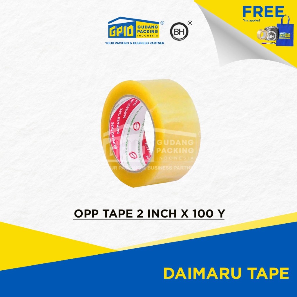 

(/) DAIMARU - Lakban 2 inch / 48mm x 90y / 100y Bening /