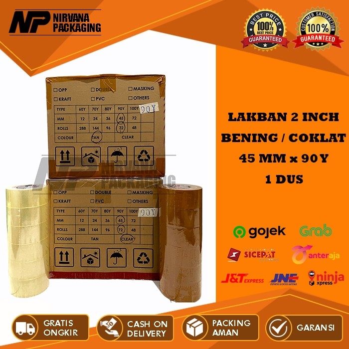 

LAKBAN BENING & 2 INCH - 45 MM X 90 YARD FULL KUALITAS DAIMARU 1 DUS