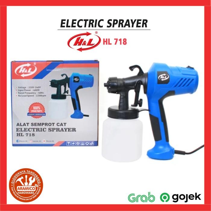 Spray Gun Electric H&L Hl 718 Alat Semprot Cat Elektrik