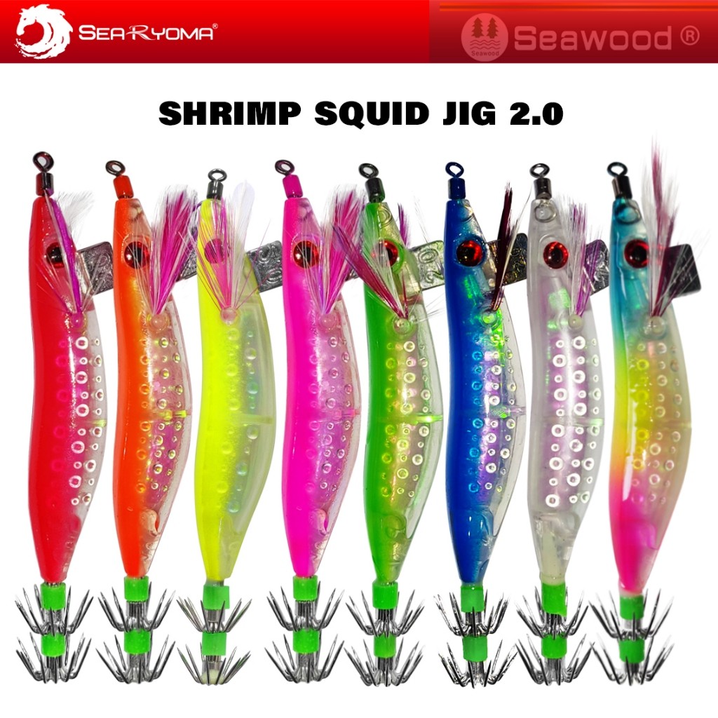 SeaRyoma Shrimp Fishing Squid Hook 2.0 - Pancing Cumi Berbentuk Udang-udangan 2.0