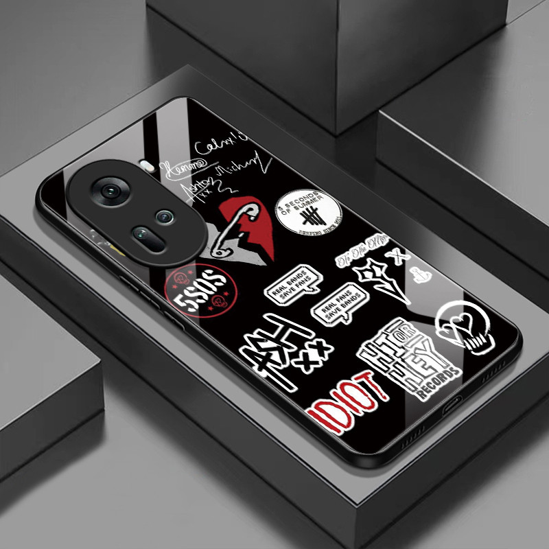 Casing Hp Untuk OPPO Reno 11 5G Reno 11F 5G Case Casing kaca Softcase Silikon Kasing HP Cesing pola 