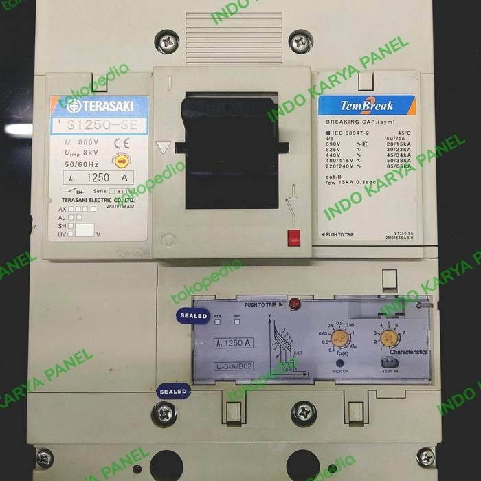 TERASAKI MCCB S1250-SE 1250A 3P 50KA MCCB TERASAKI 1250A 3P TERMURAH
