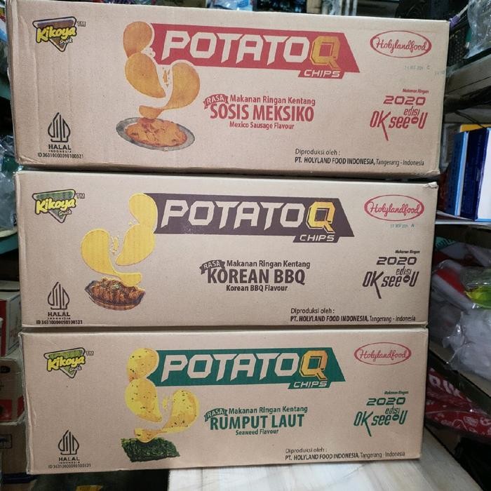 

Ciki PotatoQ Chips 1Dus ISI 50 HADIAH PULPEN 3BIJI SENILAI 6000 Exp Juni 2026