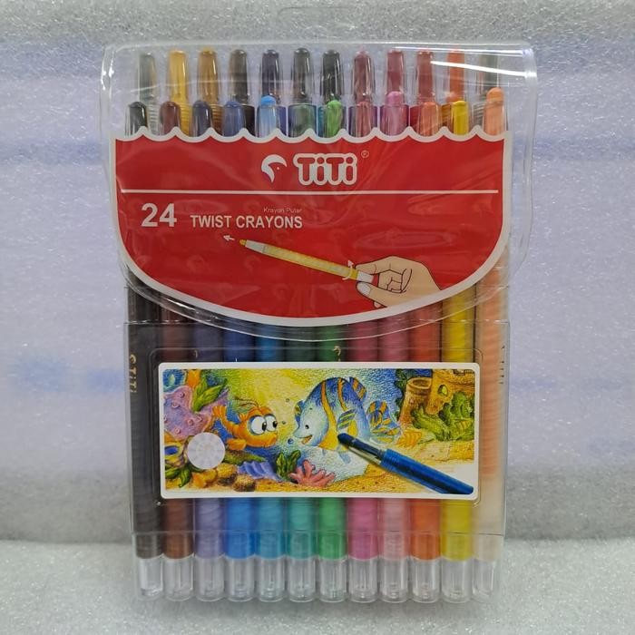 

Twist Crayon / Krayon Putar TiTi TI-CP-24T / 24 Warna / Colors