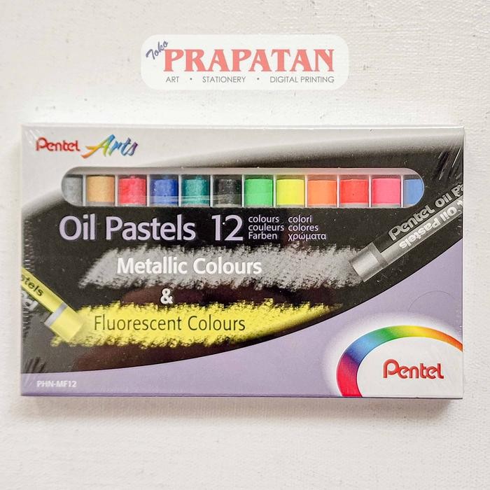 

Pentel MF-12 Oil Pastel Metallic Fluo Set 12c Krayon Minyak