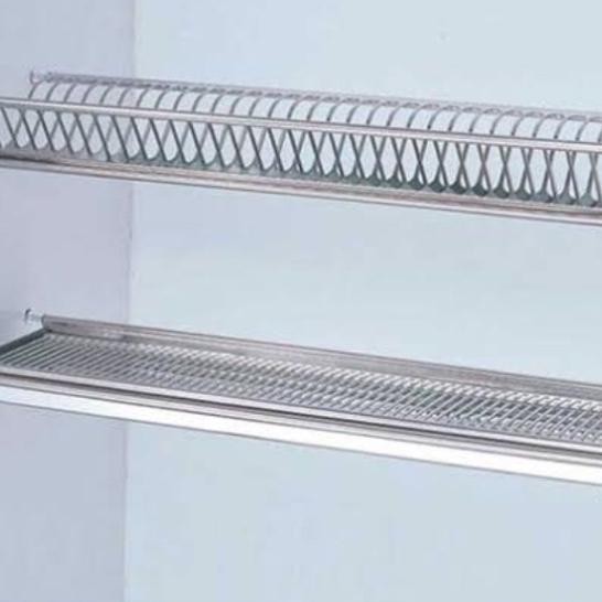 Rak Piring Taco 80cm- Rak Piring dan Gelas atas stainless uk 80cm