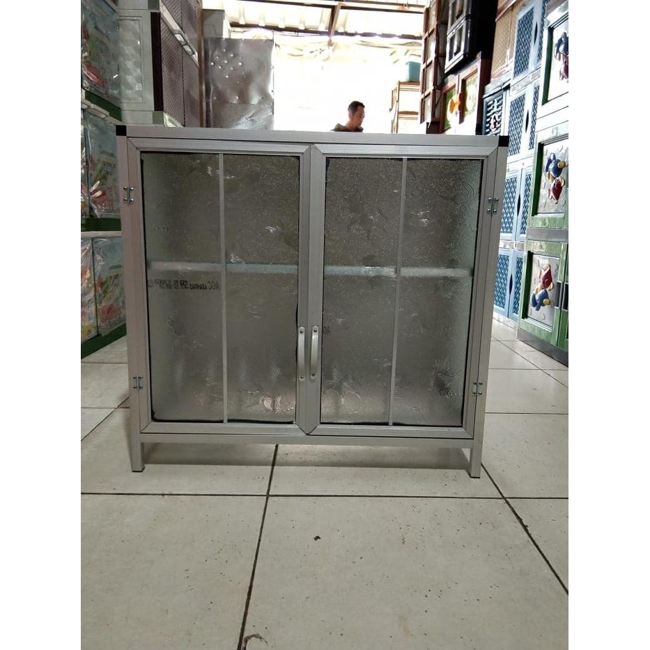 RAK PIRING / MEJA / RAK PIRING KACA ALUMUNIUM