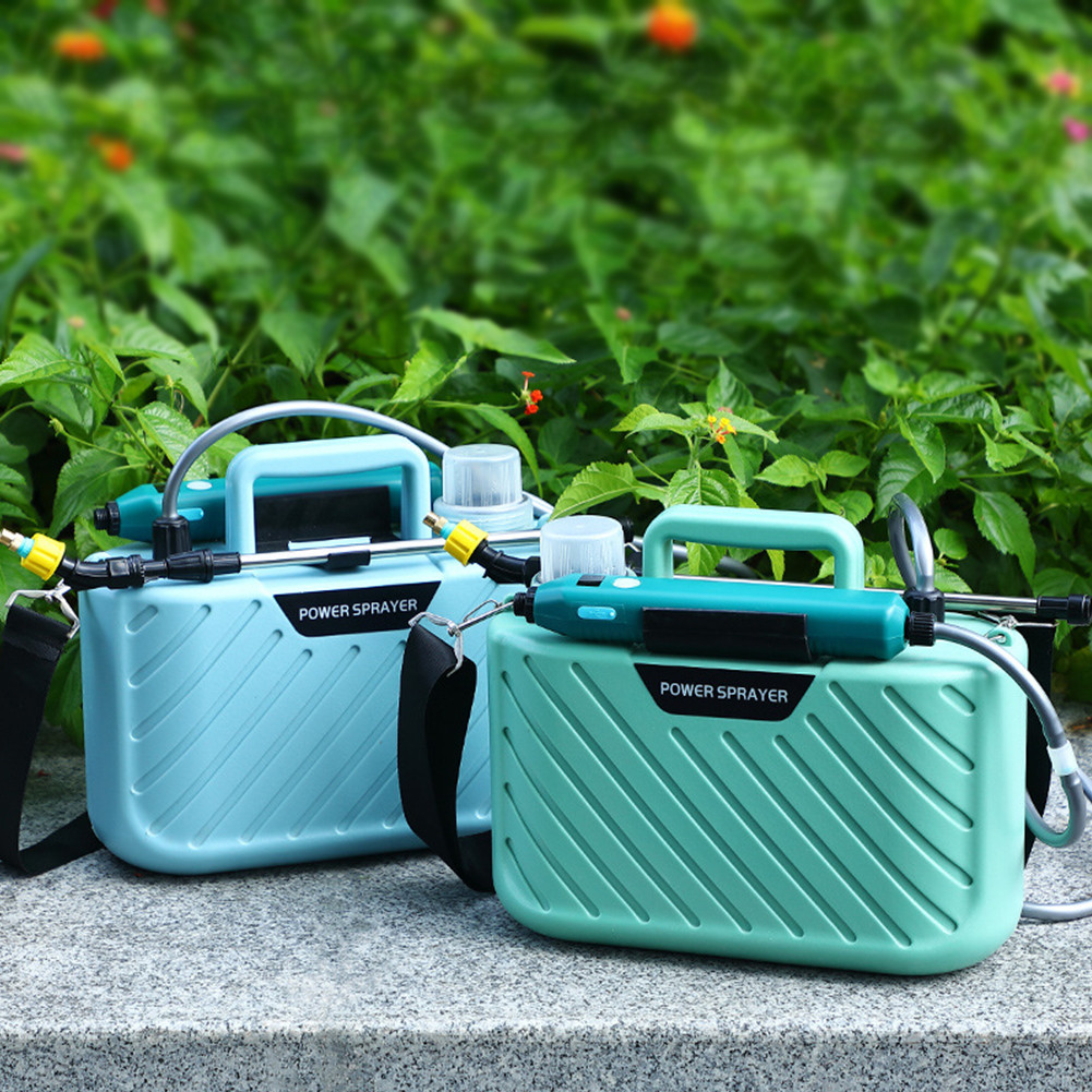 5 L Portable Electric Sprayer with 2 Mist Nozzles USB Rechargeable Lawn Electric Sprayer Digital Dis