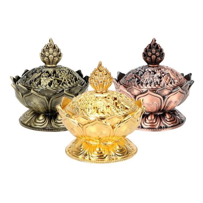 Tempat Bakar Dupa Bunga Lotus / Tempat Bakar Dupa Arab / Tempat Bakar Dupa Kerucut / Tempat Bakar