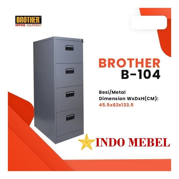 

LANGSUNG DIPROSES Filling Cabinet Brother 4 Laci Besi Arsip / Filing Cabinet B104