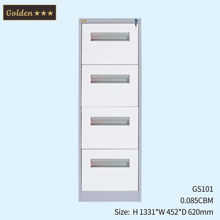 

LANGSUNG DIPROSES Filling Cabinet File 4 Susun Laci Besi Arsip Golden GS101 Metal